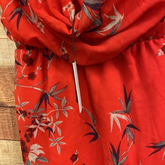 ASOS Oriental Red Cherry Blossom NWT Dress - Picture 7 of 7